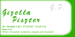 gizella piszter business card